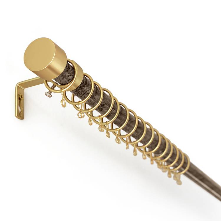 Argos Home walnut effect curtain pole 110-300cm, imported from the UK