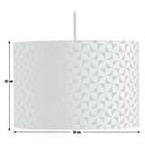 Habitat green geometric lampshade 30cm, imported from the UK