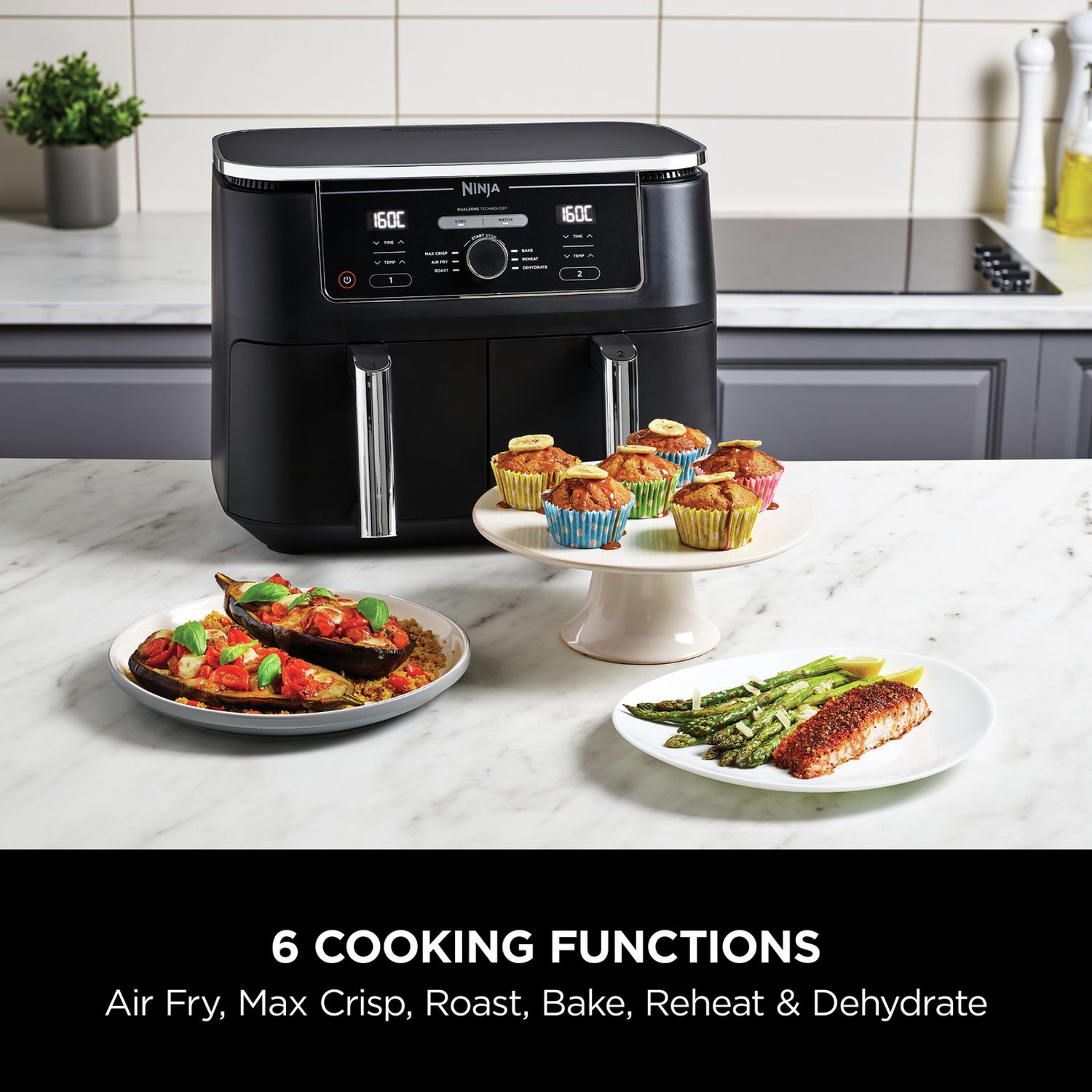 Ninja Foodi MAX dual zone air fryer 9.5L, UK version