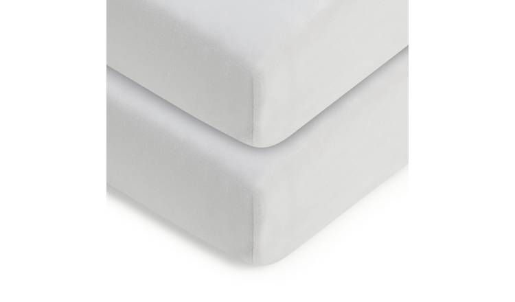 Habitat Kids Cotton Jersey White 2 Pack Fitted Sheet – Crib GOODS Argos