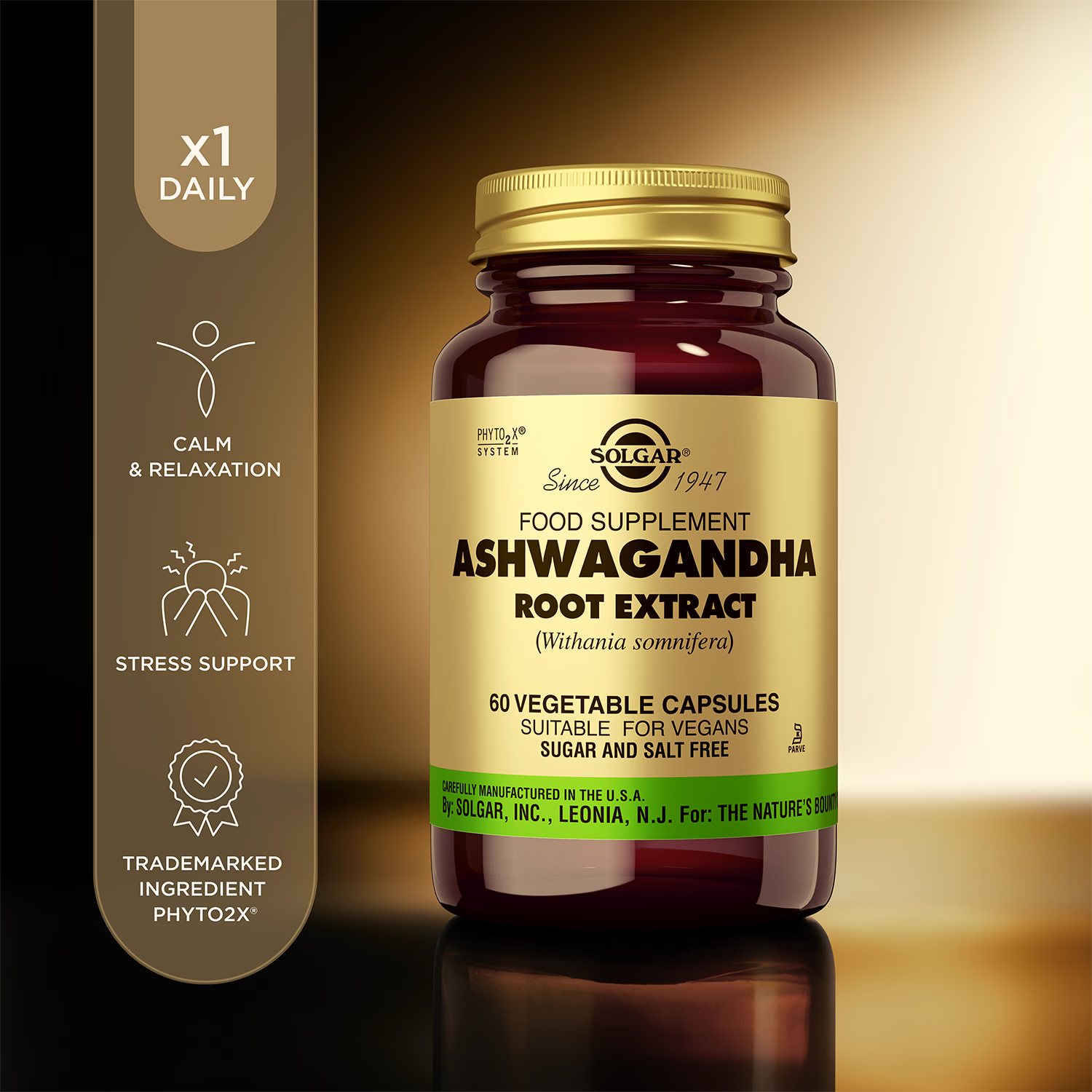 Solgar Ashwagandha root extract capsules 60 (British brand)