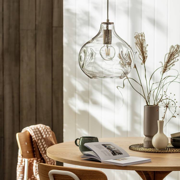 Habitat Ori dimple glass pendant 28cm (British brand)