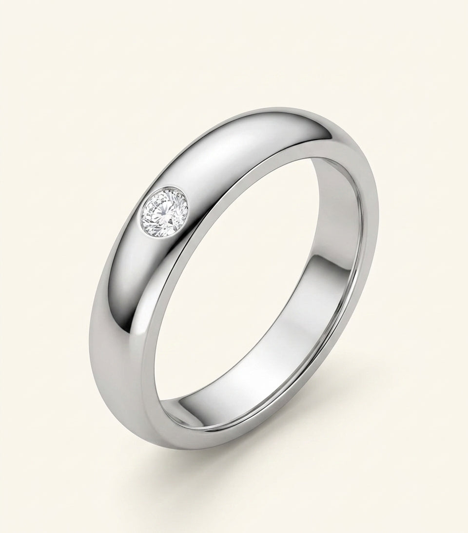 Cartier platinum and diamond wedding band 4mm, imported from the UK