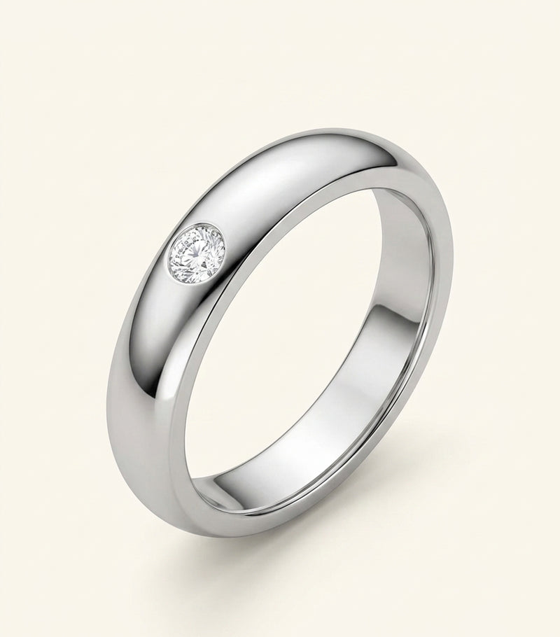 Cartier platinum and diamond wedding band 4mm, imported from the UK