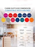 Flight Knight cream cabin suitcase 55x35x20cm, imported from the UK