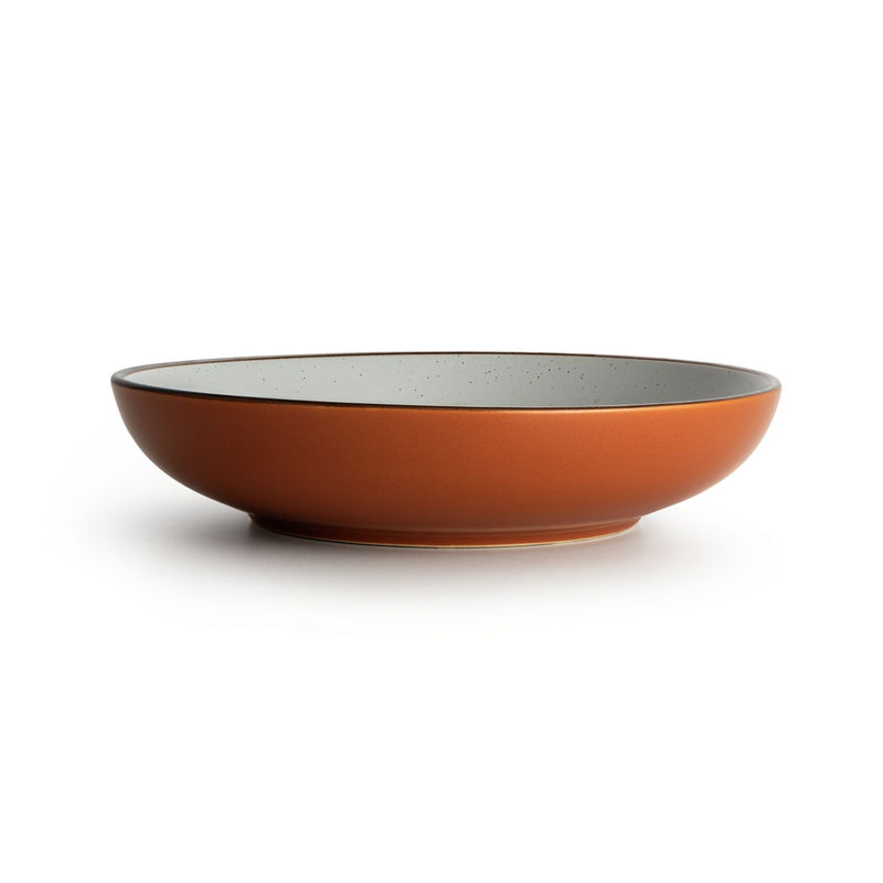 Habitat speckle stoneware pasta bowl set rust 4 piece, UK version