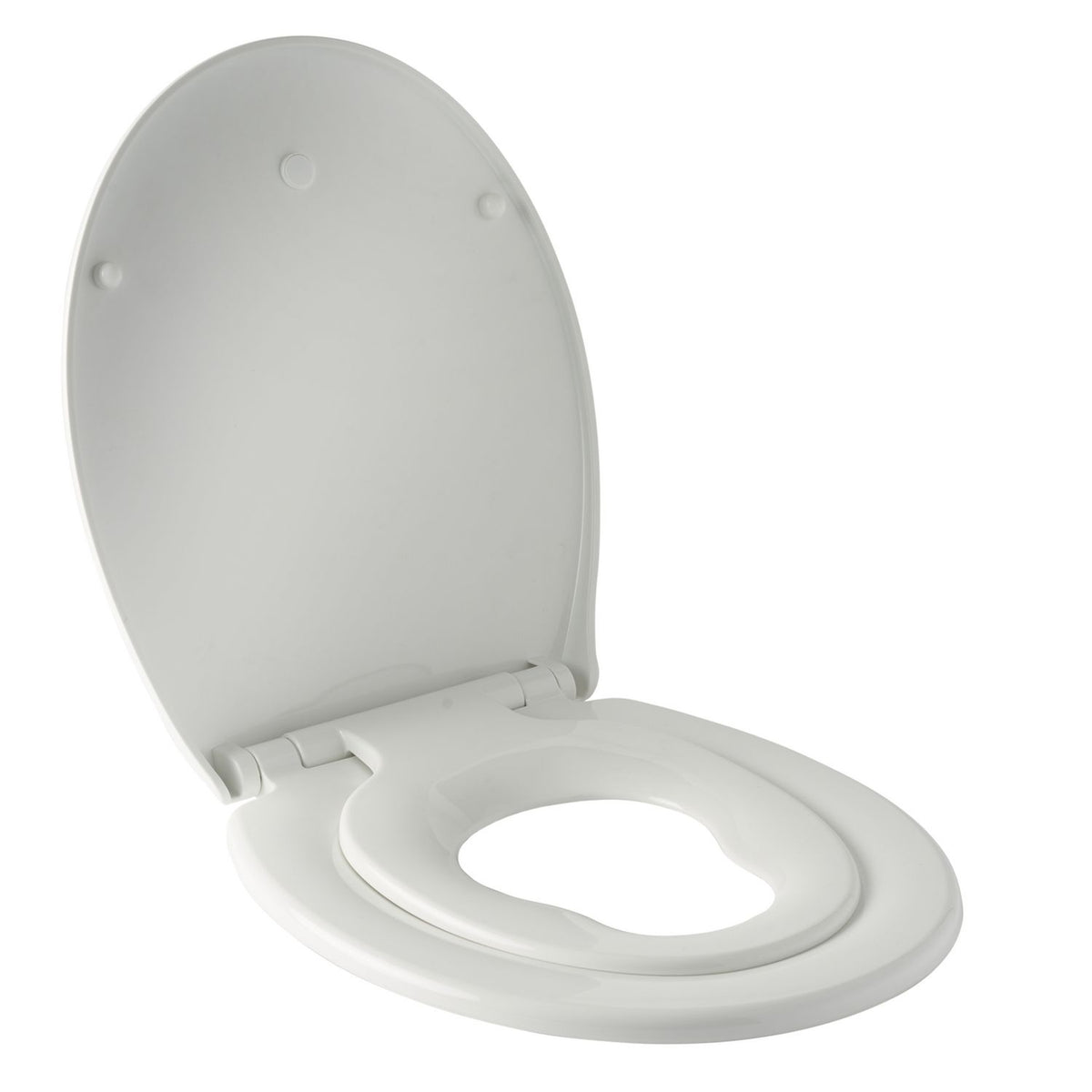Bemis 2-in-1 family toilet seat white, imported from the UK