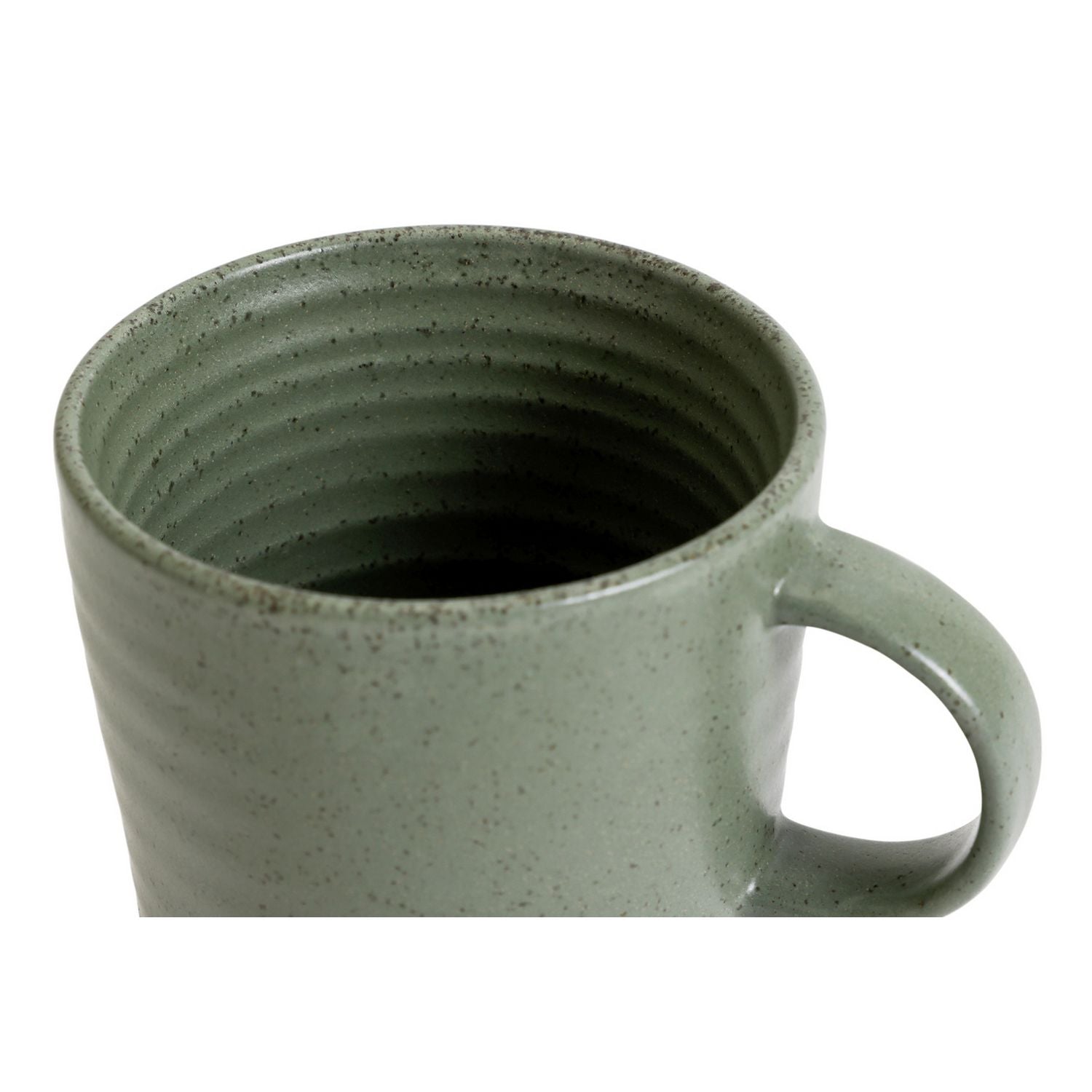 Habitat textured ripple sage mugs set of 4 (British brand)
