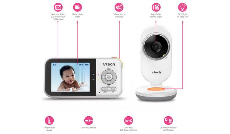 Vtech VM3254 Full 2.8inch Colour Video Baby Monitor GOODS Argos