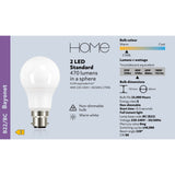 Argos Home 4.2W BC LED light bulb 2-pack, imported from the UK