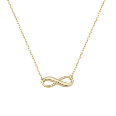 Argos Revere 9ct Yellow Gold Infinity Pendant Necklace 43.2cm- Buy online at McGrocer