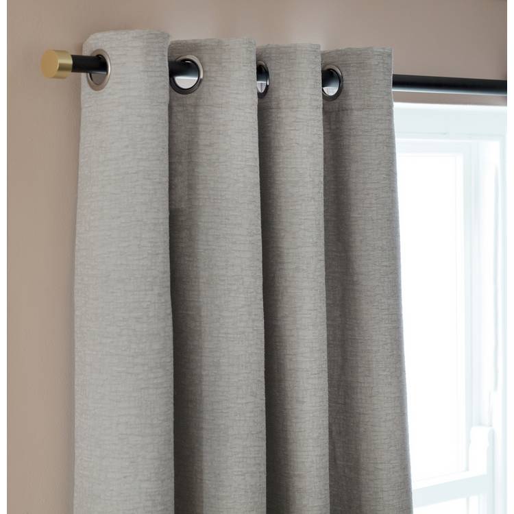 Habitat grey chenille eyelet curtains 117x137cm - British product