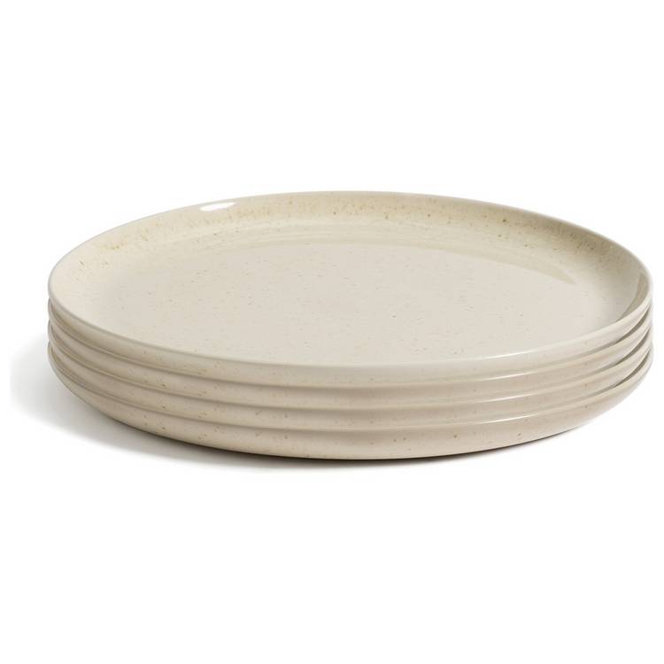 Habitat Evora natural dinner plates 28cm set - British product