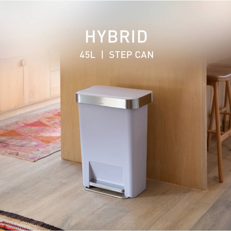Simplehuman pedal bin lilac 45 litre (British brand)