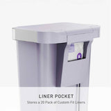 Simplehuman pedal bin lilac 45 litre (British brand)