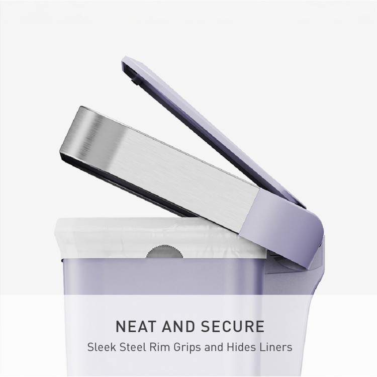Simplehuman pedal bin lilac 45 litre (British brand)