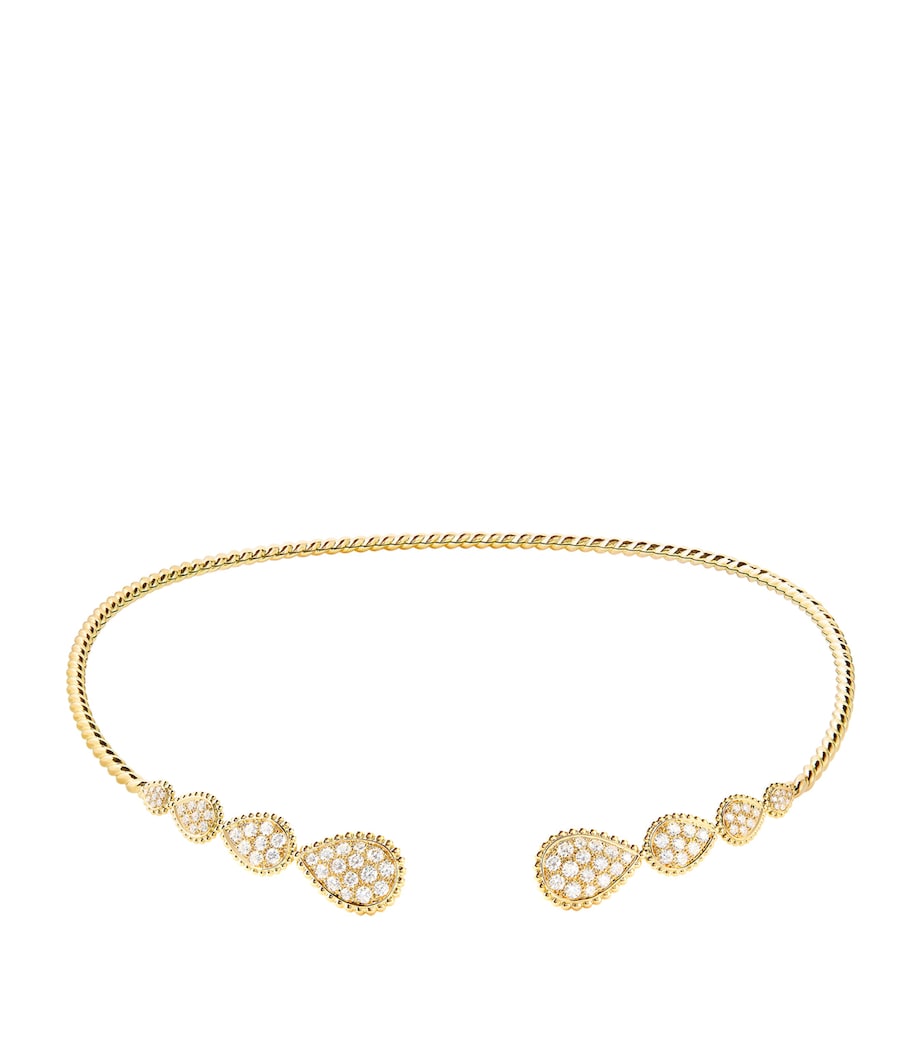 Boucheron yellow gold diamond choker 36cm, imported from the UK