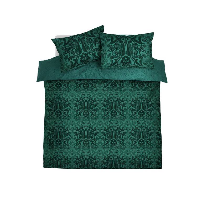 Argos Home bedding set green damask spot single - British product