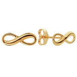 Revere 9ct gold infinity stud earrings - British product
