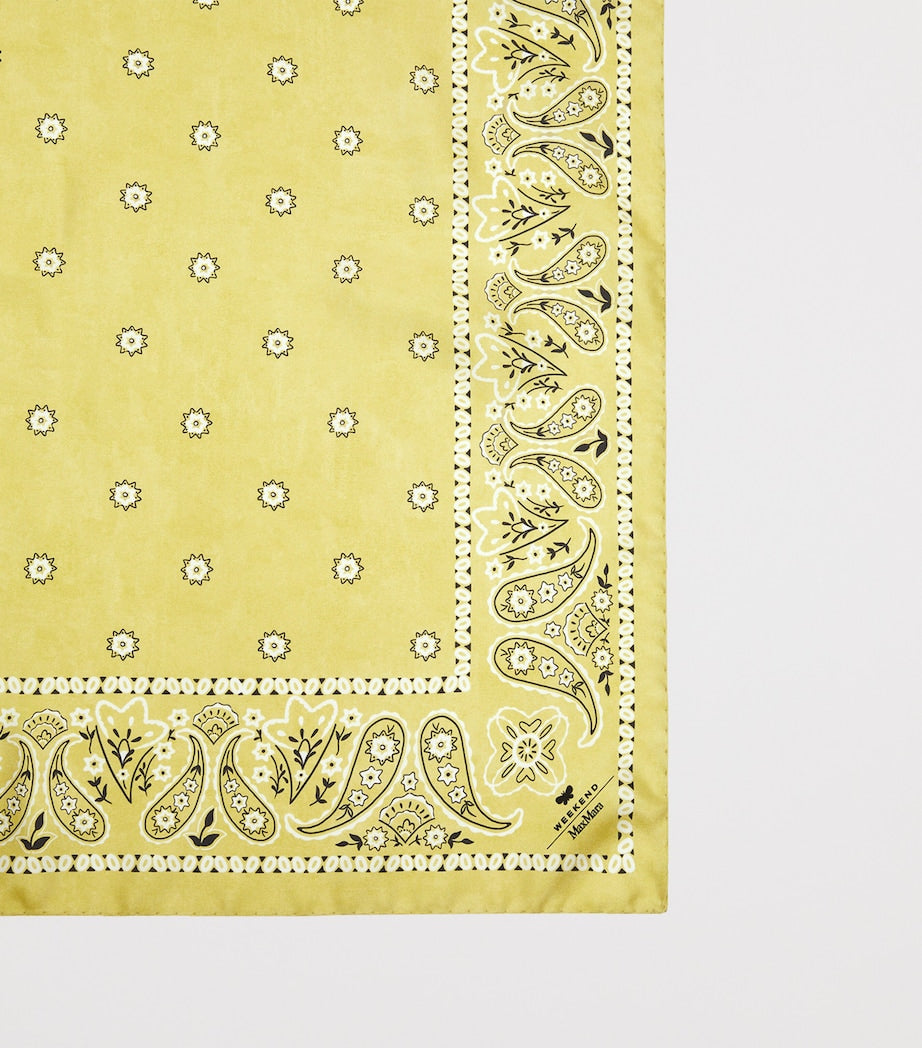 Weekend Max Mara printed silk twill scarf 65cm, UK version