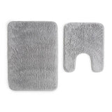 Argos Home silver tufted bath mat set 70x50cm and 50x40cm, UK version