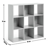 Argos Home Squares 9 Cube Storage Unit - Oak Effect