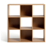 Argos Home Squares 9 Cube Storage Unit - Oak Effect