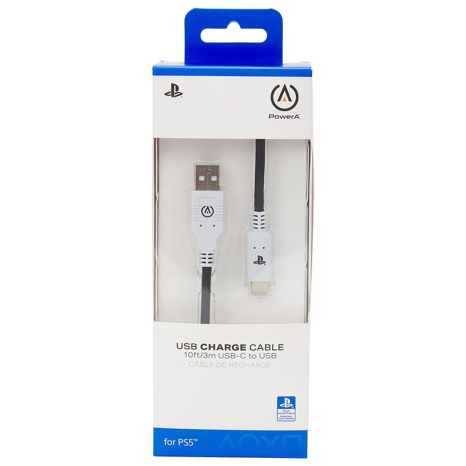 PowerA USB-C charging cable for PS5 10ft, imported from the UK