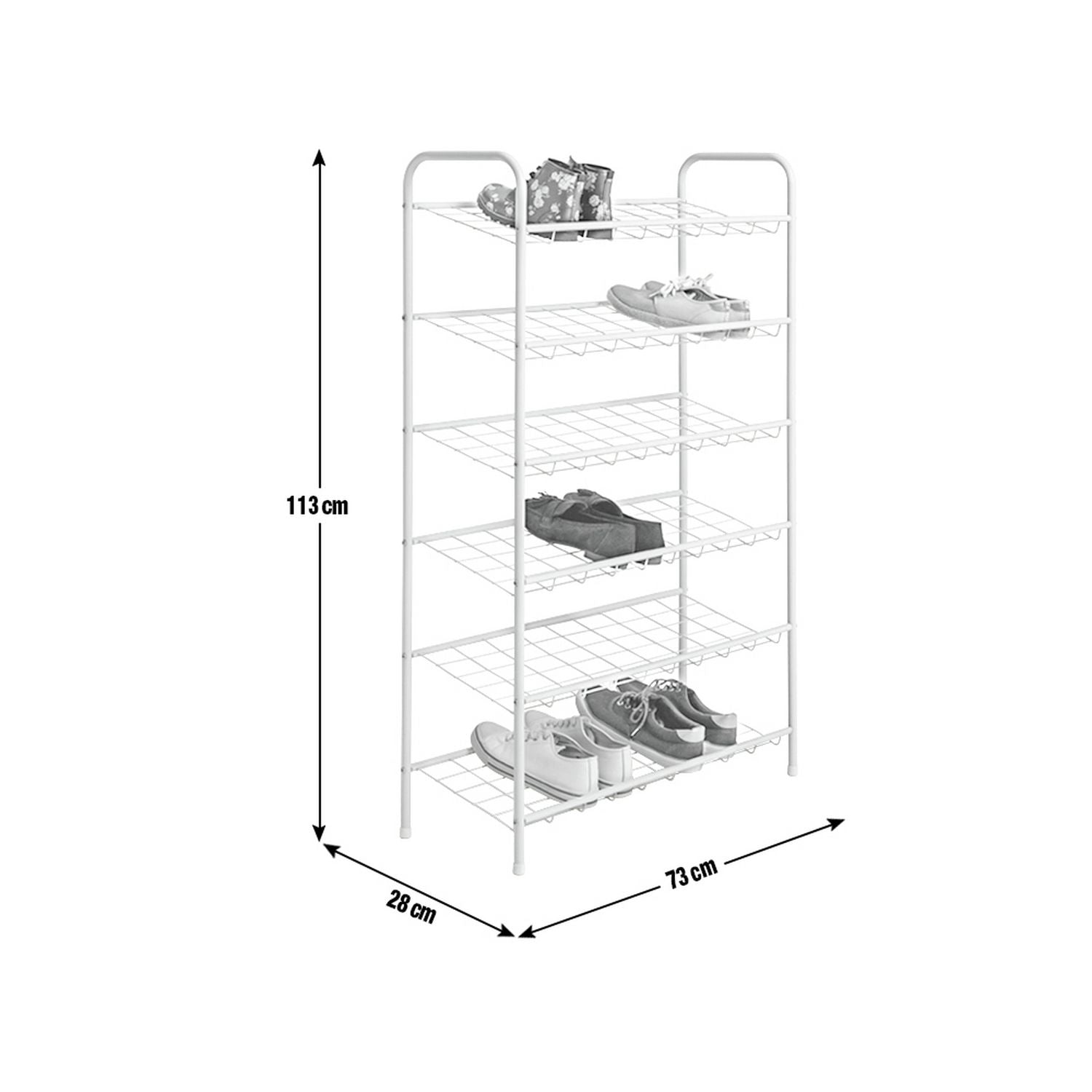 Argos Home Jorn 6 tier shoe rack white, imported from the UK