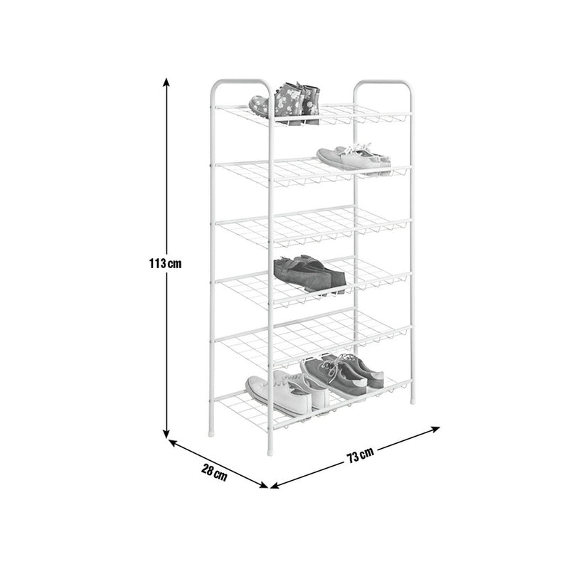 Argos Home Jorn 6 tier shoe rack white, imported from the UK
