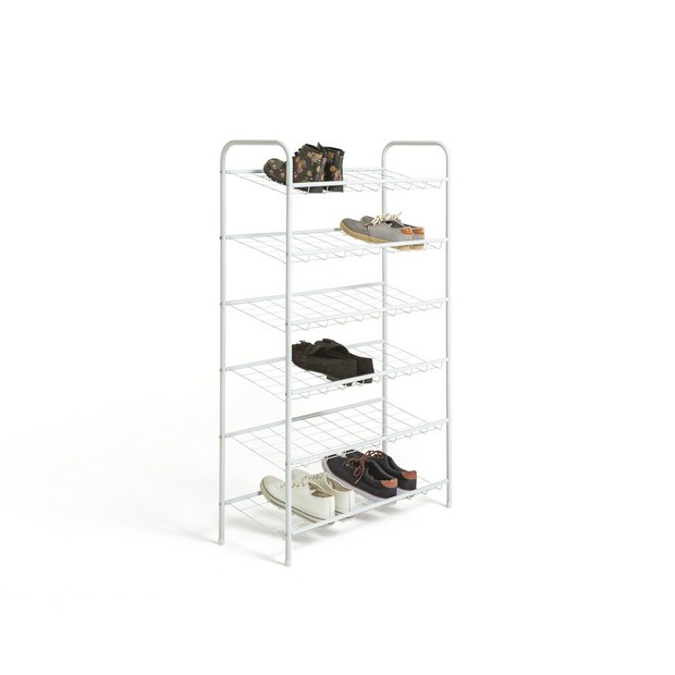 Argos Home Jorn 6 tier shoe rack white, imported from the UK