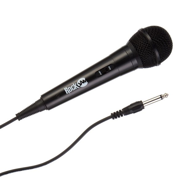RockJam wired microphone black, UK version