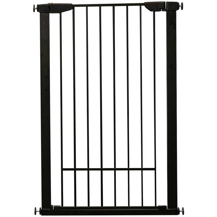 Extra tall pressure fit pet gate in black - British product