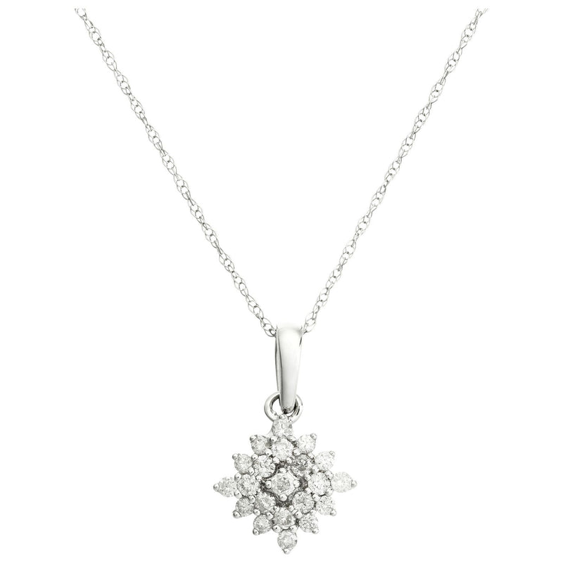 Revere 0.25ct diamond pendant necklace white gold - British product