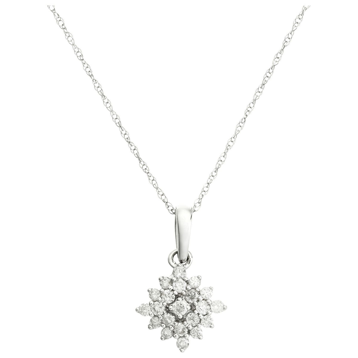 Revere 0.25ct diamond pendant necklace white gold - British product