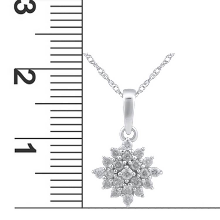 Revere 0.25ct diamond pendant necklace white gold - British product