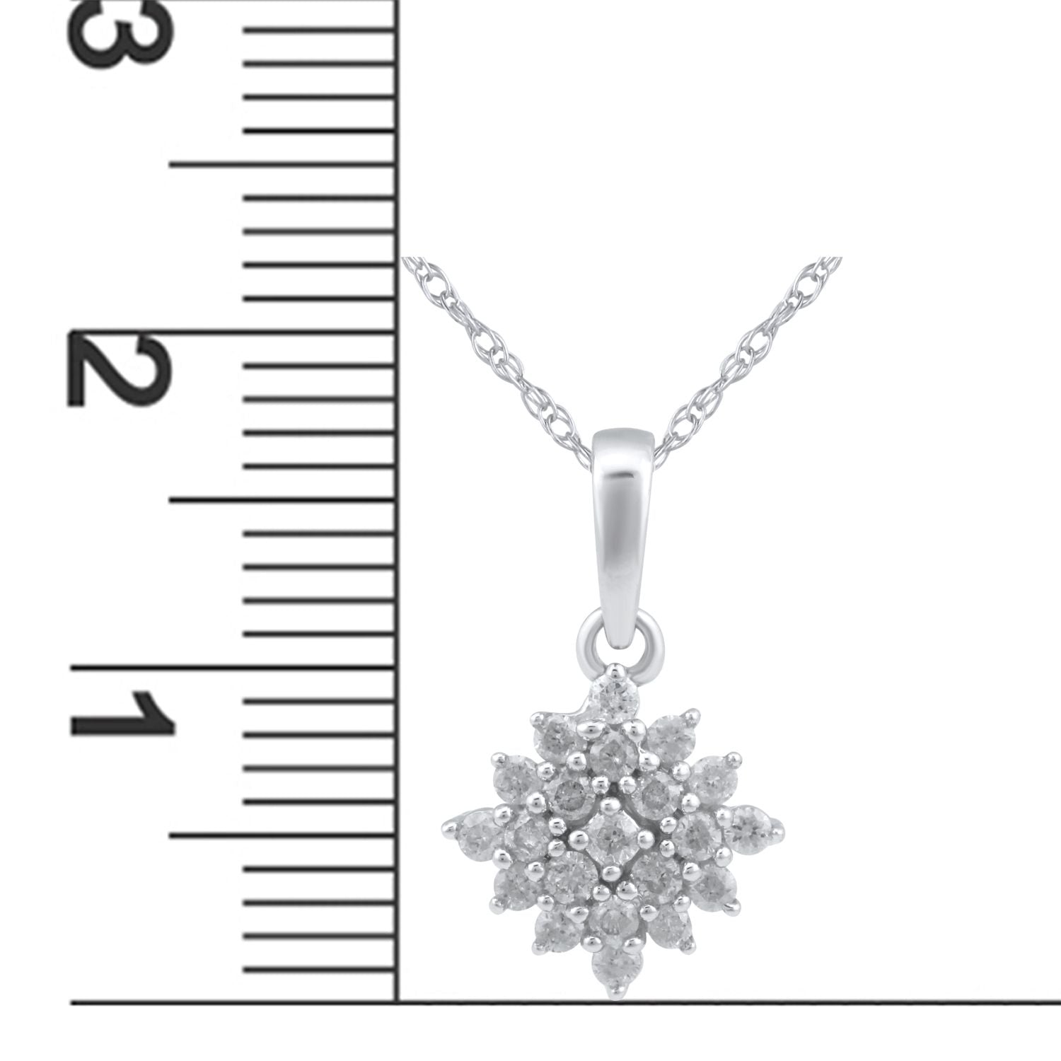 Revere 0.25ct diamond pendant necklace white gold - British product