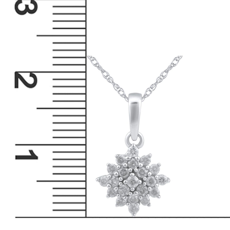 Revere 0.25ct diamond pendant necklace white gold - British product
