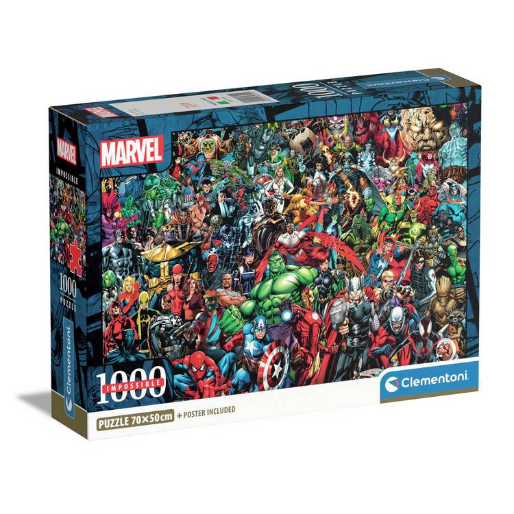 Clementoni Marvel Avengers impossible puzzle 1000 pieces, UK version