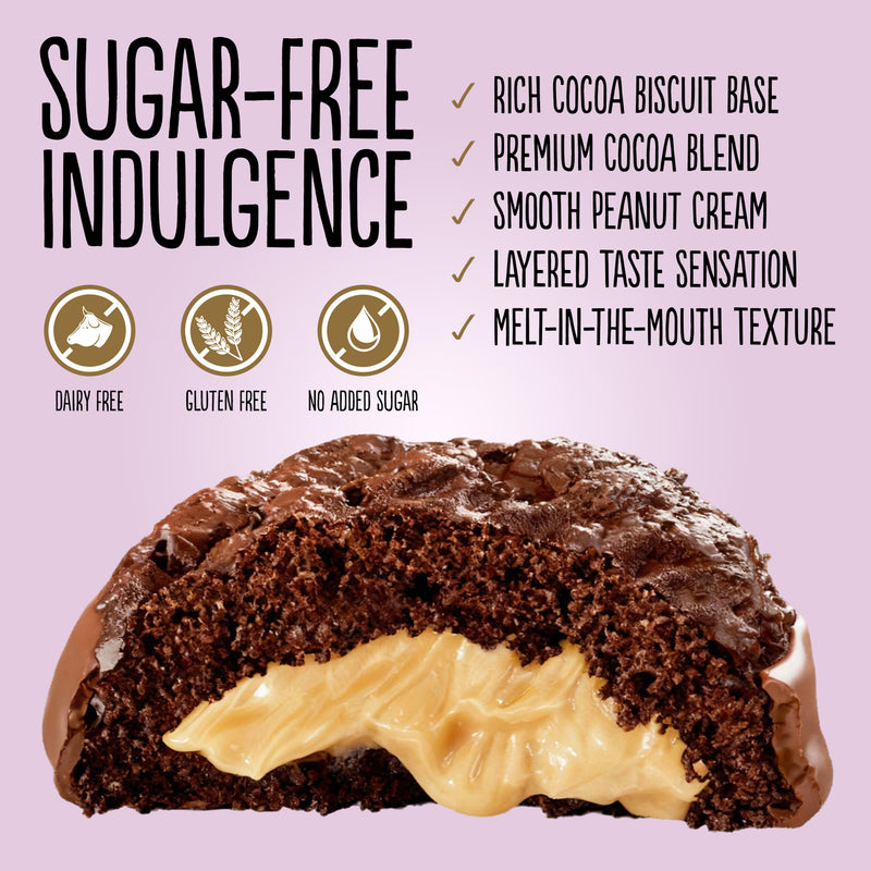 Diablo cocoa cookies peanut filling half coated milk chocolate 110g, UK version