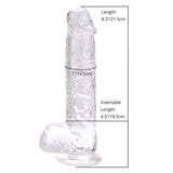 Loving Joy clear dildo with balls 8 inch - British product
