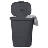 Addis rattan laundry basket charcoal 50 litre, imported from the UK