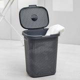 Addis rattan laundry basket charcoal 50 litre, imported from the UK
