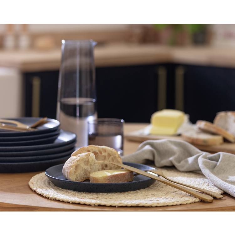 Habitat Addison blue stoneware side plates 22cm, UK version
