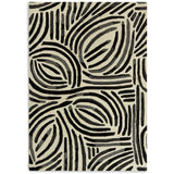 Habitat Skandi Brush Marks black white cut pile rug 120x170cm - British product