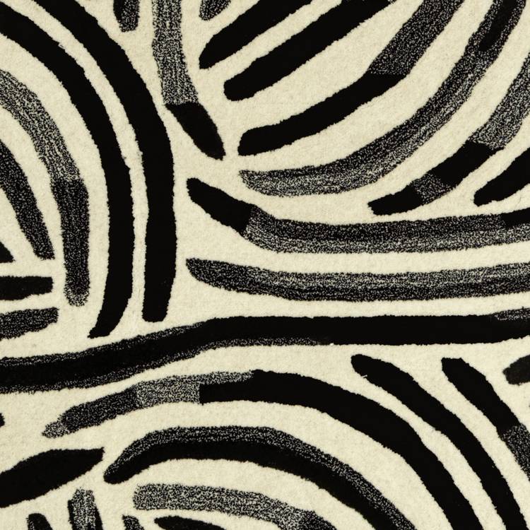 Habitat Skandi Brush Marks black white cut pile rug 120x170cm - British product