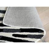 Habitat Skandi Brush Marks black white cut pile rug 120x170cm - British product