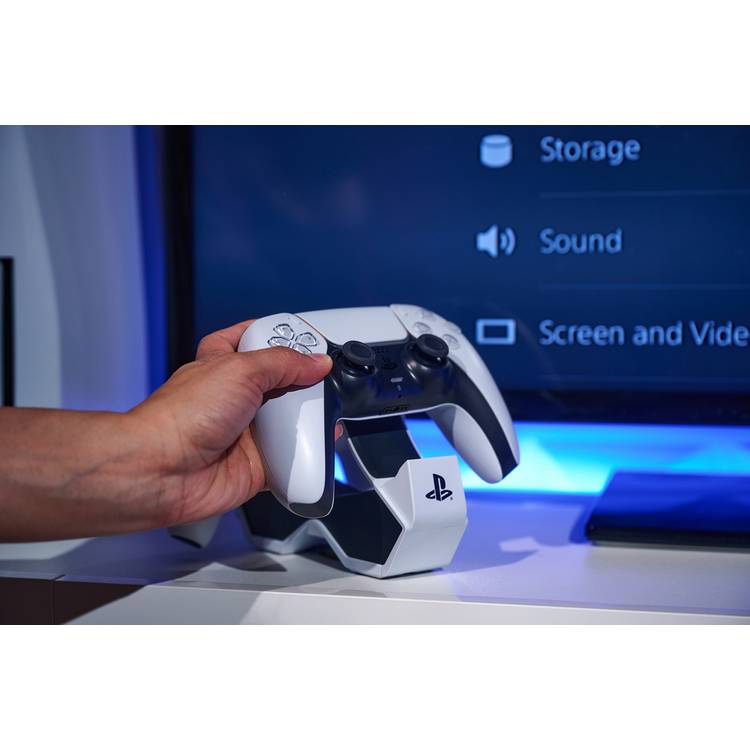Officially licensed PS5 twin charging station for DualSense controllers (British brand)