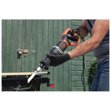 Black+Decker 750W corded reciprocating saw, imported from the UK