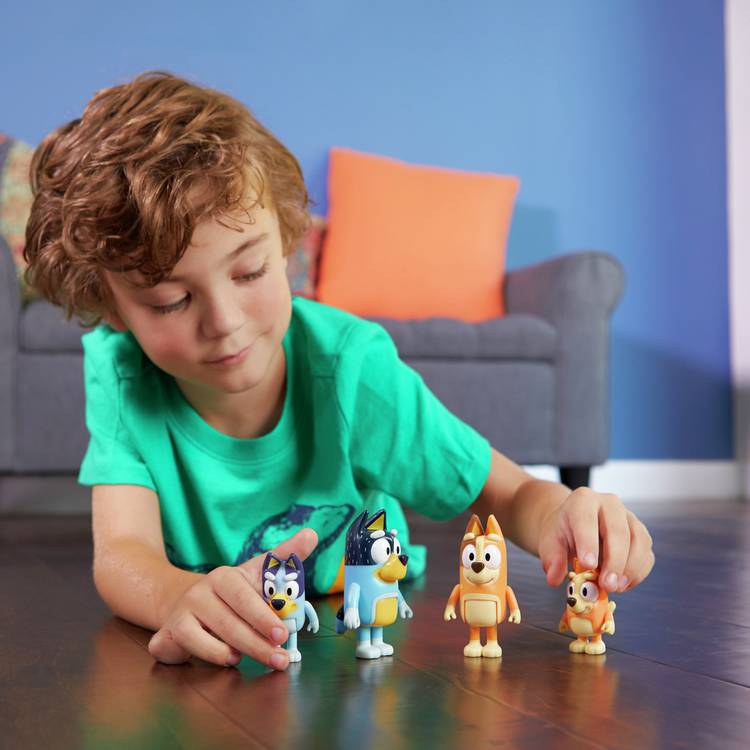 Bluey character figures family pack 4 pack, imported from the UK